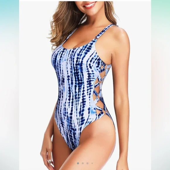 NWT Tempt Me Side Crisscross One Piece - Picture 1 of 11